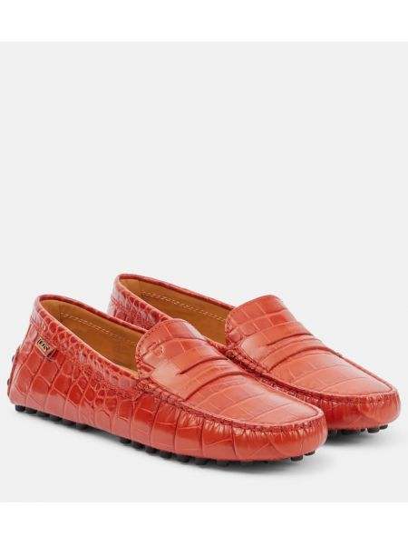 Skinn loafers Tod's brun