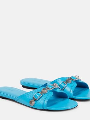 Kožené sandály Balenciaga modré