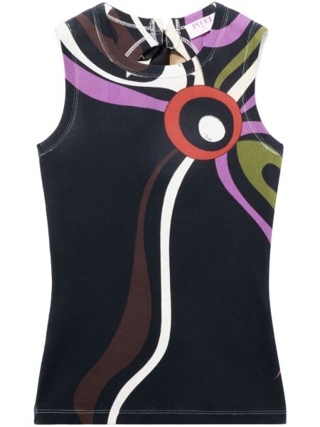 Tanktop med print Pucci sort