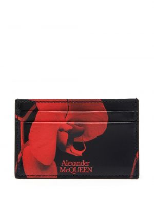 Kožená peňaženka s potlačou Alexander Mcqueen