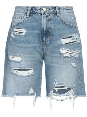 Shorts di jeans di cotone Icon Denim blu