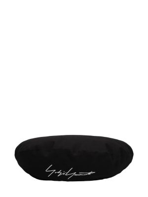 Czarny beret bawełniany Yohji Yamamoto