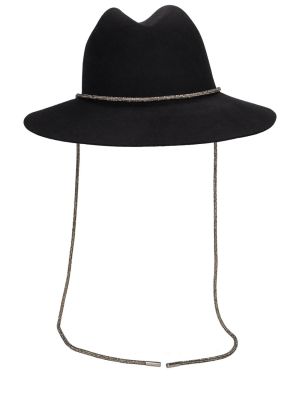 Plstěný čepice Borsalino černý