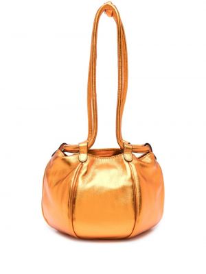 Usnjena nakupovalna torba Hereu oranžna