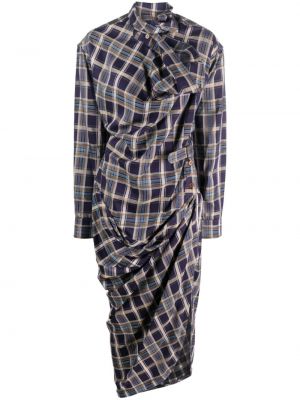 Asymetrické kockované midi šaty Vivienne Westwood