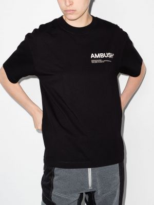 Camiseta de cuello redondo Ambush negro
