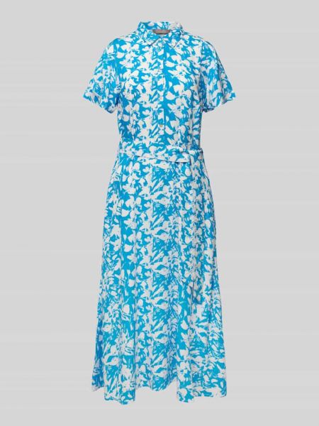 Sukienka koszulowa z wiskozy Christian Berg Woman Selection niebieska