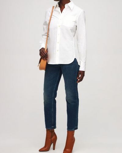 Βαμβακερό λινό πουκάμισο Saint Laurent