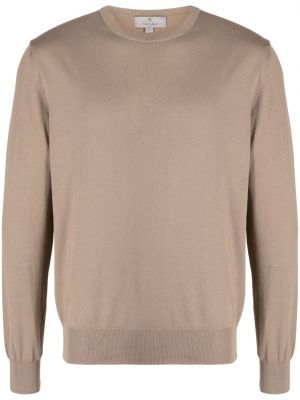 Pull en tricot col rond Canali marron