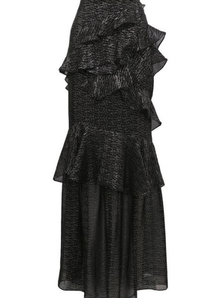 Шелковая юбка Saloni черная