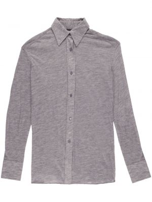 Kašmírová košile Tom Ford šedá