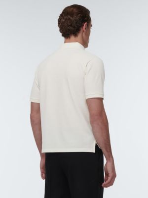 Памучна поло тениска Saint Laurent бяло