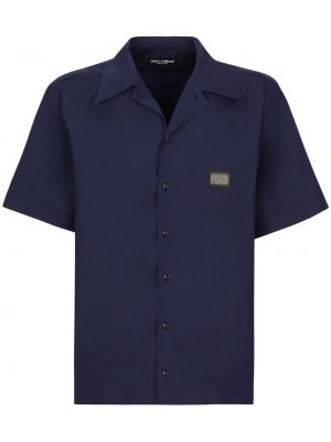Chemise avec manches courtes Dolce & Gabbana bleu
