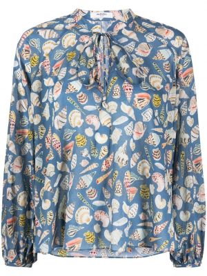 Bluse aus baumwoll mit print Marysia blau