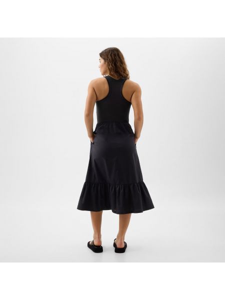 Midi šaty bez rukávů Gap černé