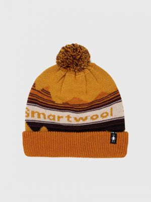 Вълнена шапка Smartwool оранжево