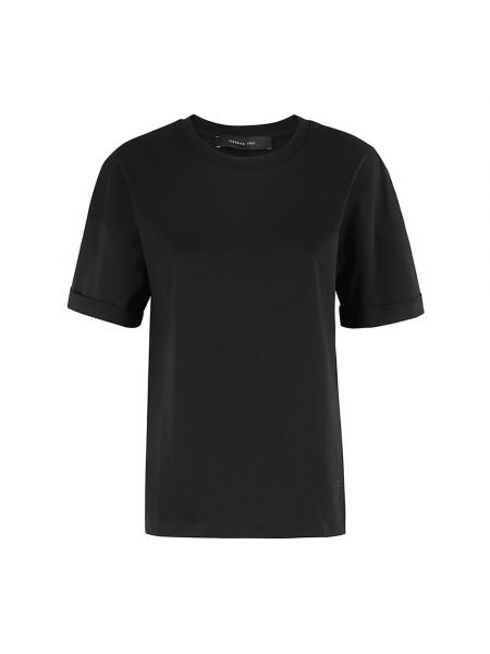 Koszulka bawełniana relaxed fit Federica Tosi czarna