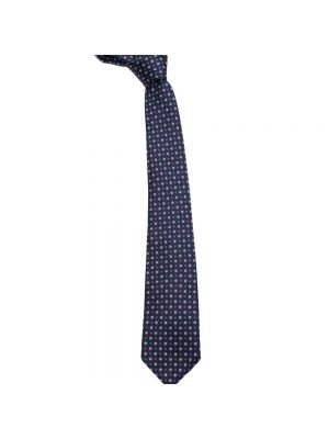 Krawat w grochy Kiton niebieski