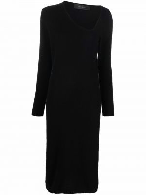 Sukienka midi asymetryczna Federica Tosi czarna