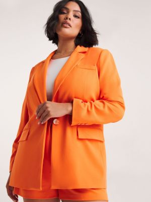 Приталенный пиджак Simply Be оранжевый
