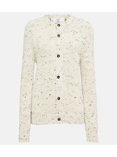 Cárdigan de lana oversized Bottega Veneta blanco