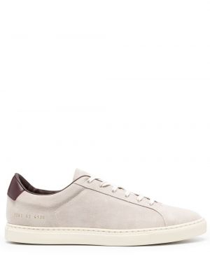 Retro semsket skinn sneakers Common Projects grå