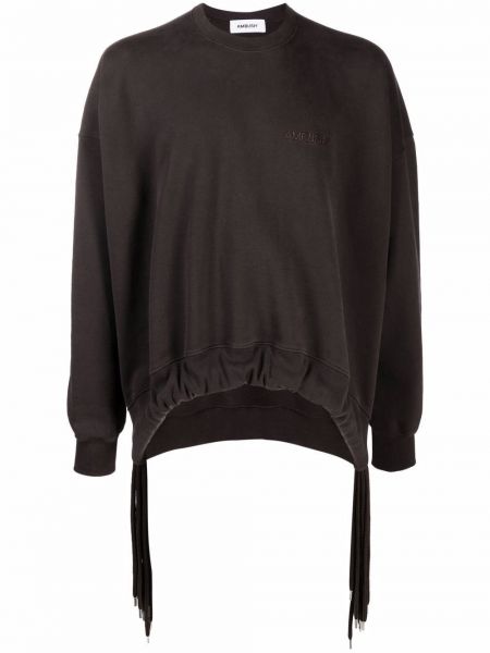 Cord sweatshirt mit rundem ausschnitt Ambush braun