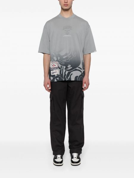 T-shirt aus baumwoll mit print mit camouflage-print Aape By *a Bathing Ape® grau