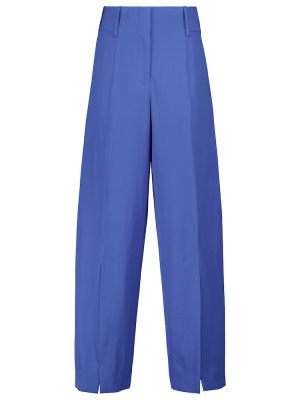 Vlnené nohavice s vysokým pásom Jw Anderson modrá