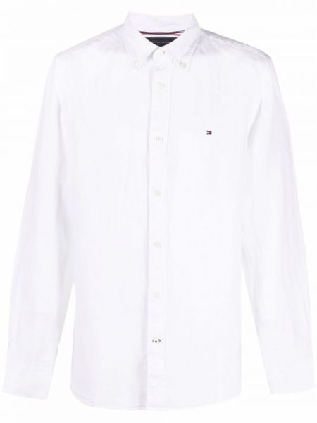 Camisa con bordado con botones Tommy Hilfiger blanco