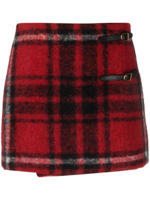 Mini spódniczka w kratkę Polo Ralph Lauren czerwona
