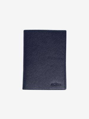 Kožená peňaženka z ekologickej kože Ac&co / Altınyıldız Classics modrá