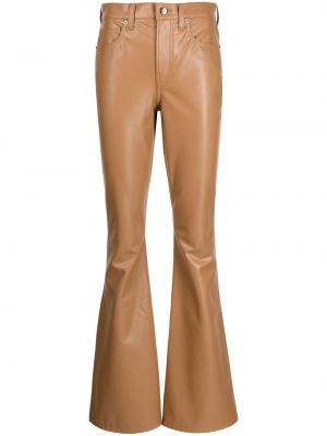 Pantaloni di pelle Veronica Beard marrone