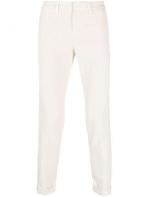 Manšestrové kalhoty Fay bílé
