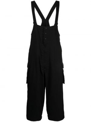 Βαμβακερό αμάνικο παντελόνι Yohji Yamamoto μαύρο