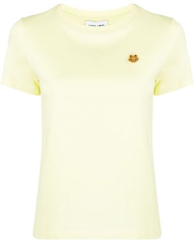 Camiseta con rayas de tigre Kenzo amarillo