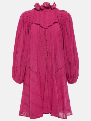 Mini vestido de algodón Marant Etoile rosa