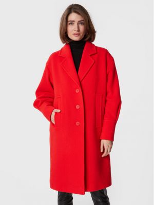 Cappotto invernale di lana Hugo rosso