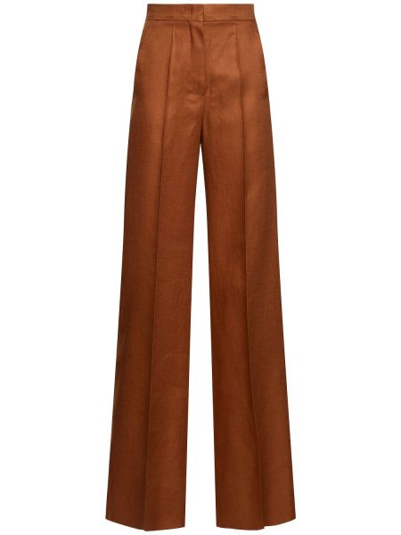 Pantalones de lino bootcut Max Mara