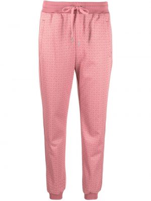 Жакардови спортни панталони Michael Kors розово
