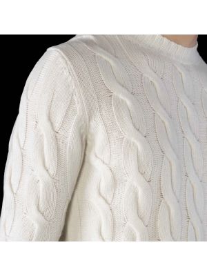 Sweter z okrągłym dekoltem Moorer biały