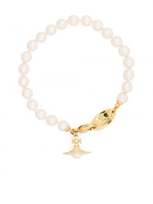 Náramek s perlami Vivienne Westwood zlatý