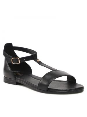 Kožené sandále Sarah Karen čierna