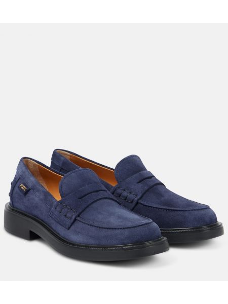 Loafers i mocka Tod's blå