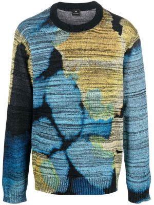 Памучен пуловер с принт Ps Paul Smith черно
