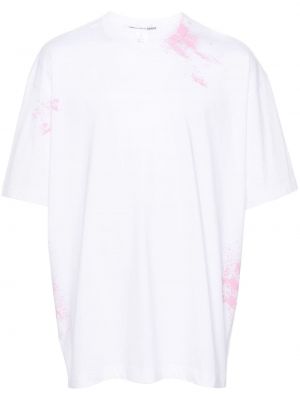 Koszulka bawełniana z nadrukiem Comme Des Garcons Shirt biała
