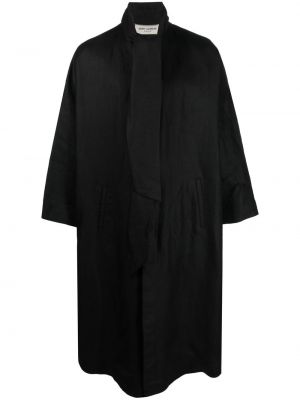 Oversize mantel mit schleife Saint Laurent schwarz
