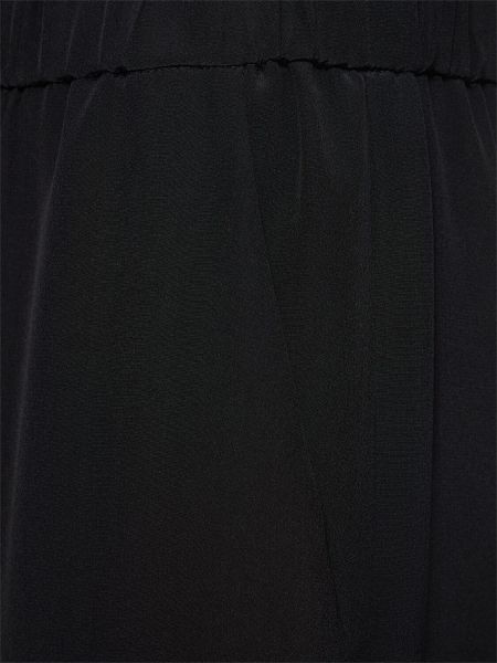 Krepp egyenes szárú nadrág Max Mara fekete