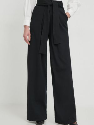 Pantaloni cu talie înaltă Desigual negru