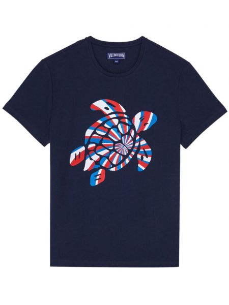 T-shirt aus baumwoll mit print Vilebrequin blau